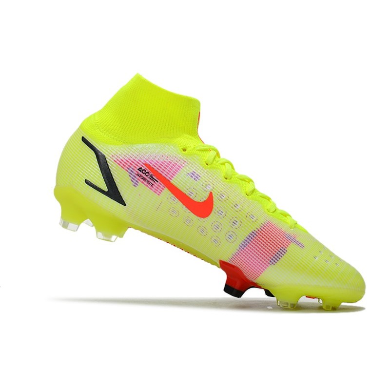 Nike Mercurial Superfly VIII Elite DF FG Volt Černá Bright Crimson